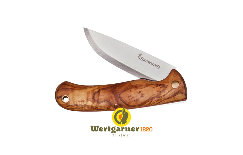 Browning Knife Pocket Folding Olive Wood 8cm