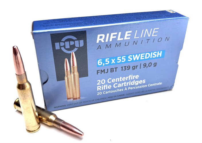 PPU 6,5x55  Swedish FMJ BT 9,0g 20Stk.