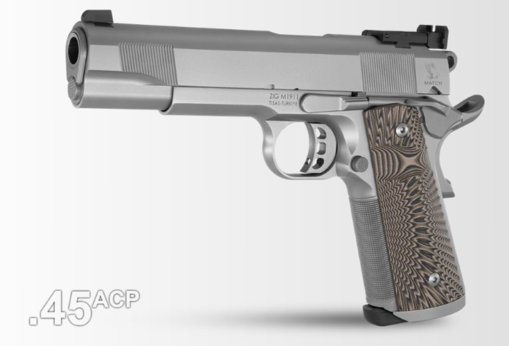 Tisas ZIG M1911 Match Stainless .45ACP