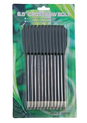 PLASTIK Bolzen 6,5" / 12 Psc Black
