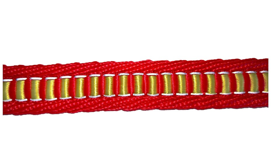 Niggeloh Schweissriemen TRAIL ULTRA, 12 m x 20 mm, gelb/rot