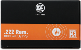 RWS .222Rem Match Jagd 3,4g 30Stk